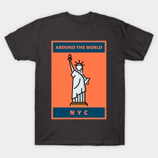 t-shirt-design-maker-with-a-statue-of-liberty-illustration T-Shirt